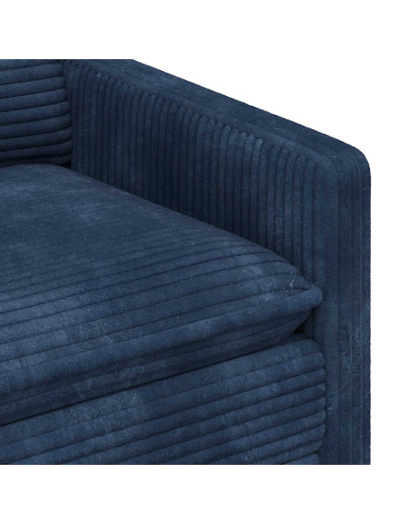 Set di divani 2 pcs Blu navy Poliestere