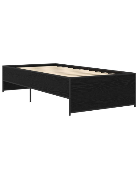 Struttura del letto Rovere Nero 80 x 200 cm