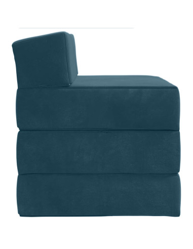 Divano Letto Pieghevole Blu 200 x 70 x 15 cm Velluto