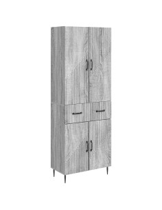 Set di armadi 2 pcs Sonoma grigio 66 x 34,5 x 89,5 cm