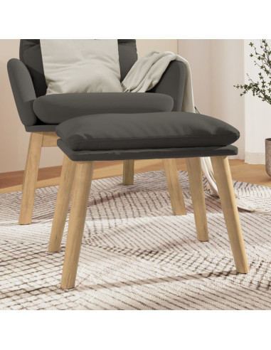 Poggiapiedi Grigio Scuro 45x29,5x35 cm in Velluto