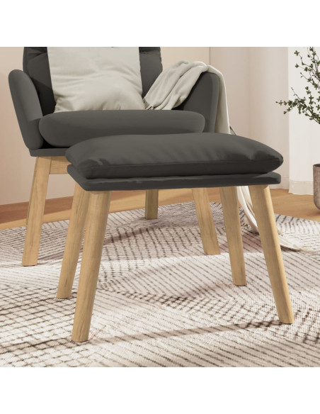 Poggiapiedi Grigio Scuro 45x29,5x35 cm in Velluto