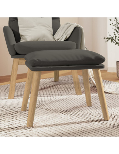 Poggiapiedi Grigio Scuro 45x29,5x35 cm in Velluto