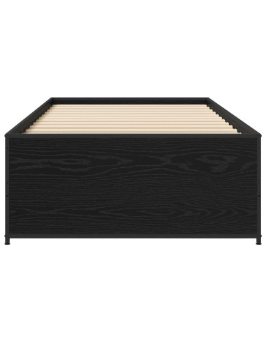 Struttura del letto Rovere Nero 80 x 200 cm