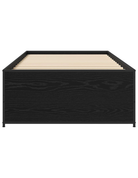 Struttura del letto Rovere Nero 80 x 200 cm