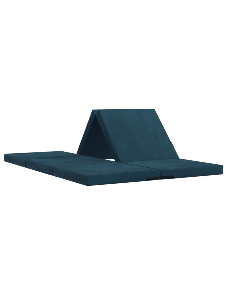 Divano Letto Pieghevole 140 x 67 x 45 cm Blu