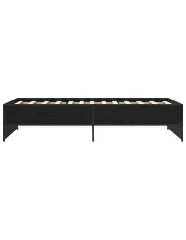 Struttura del letto Rovere Nero 80 x 200 cm