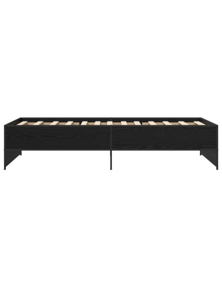 Struttura del letto Rovere Nero 80 x 200 cm