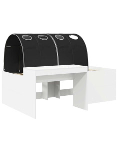 Letto con Tunnel 4 pcs Rovere Artigianale e Nero 2