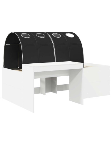 Letto con Tunnel 4 pcs Rovere Artigianale e Nero