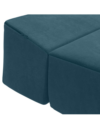 Divano Letto Pieghevole Blu 200 x 70 x 15 cm Velluto