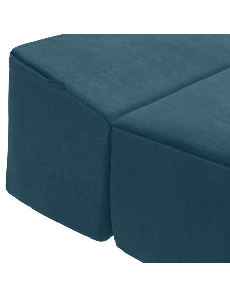 Divano Letto Pieghevole Blu 200 x 70 x 15 cm Velluto