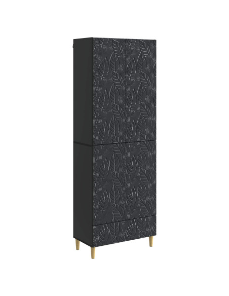 Set di armadi 2 pcs Nero Legno ingegnerizzato
