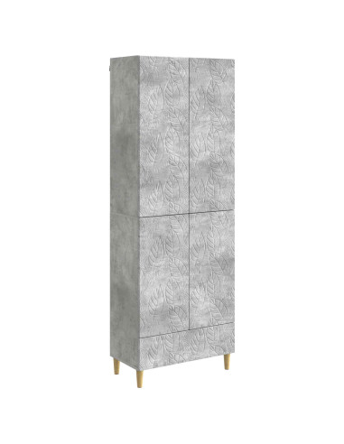 Set di armadi 2 pcs Grigio Cemento Legno ingegnerizzato