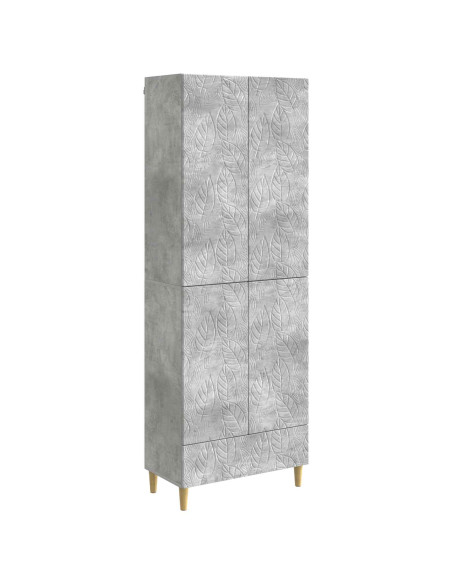 Set di armadi 2 pcs Grigio Cemento Legno ingegnerizzato