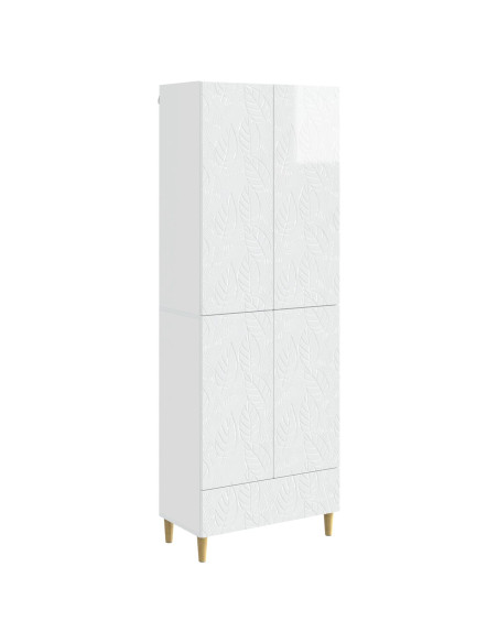 Set di armadi 2 pcs Bianco Lucido Legno ingegnerizzato