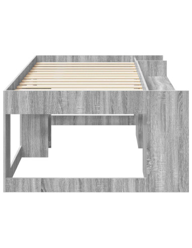 Telaio del letto con storage Sonoma grigio 75 x 190 cm