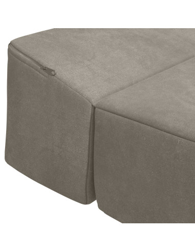 Divano Letto Pieghevole Grigio Chiaro 200 x 70 x 15 cm Velluto