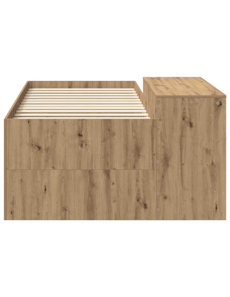 Letto alto per bambini con scrivania Rovere Artigianale