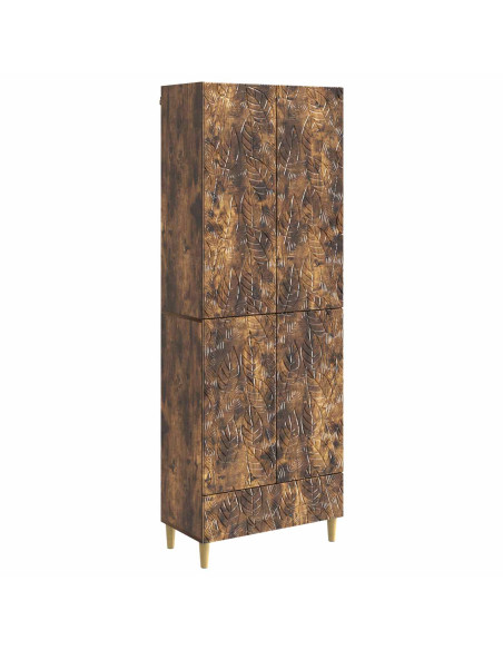 Set di armadi 2 pcs Rovere Fumo Legno ingegnerizzato