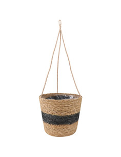 Cesti per piante in erba marina 3 pcs Naturale e Nero 2