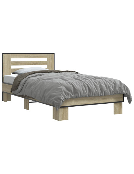Struttura letto con testata Rovere Sonoma 80 x 200 cm