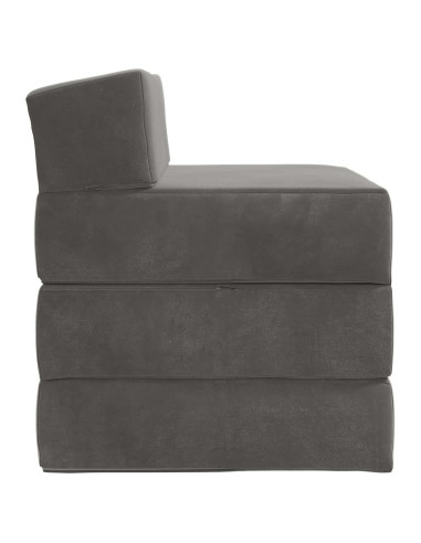 Divano Letto Pieghevole Grigio Scuro 200 x 70 x 15 cm Velluto