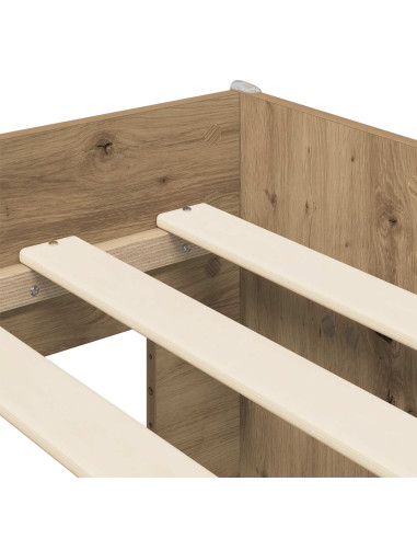 Letto alto per bambini con scrivania Rovere Artigianale