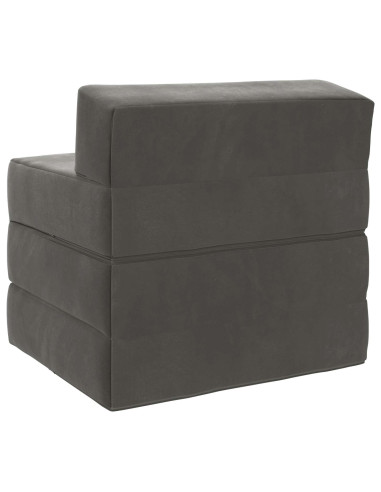 Divano Letto Pieghevole Grigio Scuro 200 x 70 x 15 cm Velluto