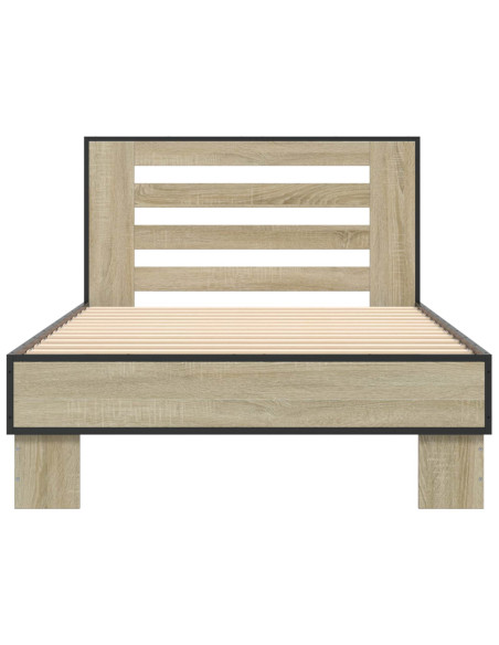 Struttura letto con testata Rovere Sonoma 80 x 200 cm
