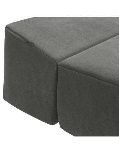 Divano Letto Pieghevole Grigio Scuro 200 x 70 x 15 cm Velluto
