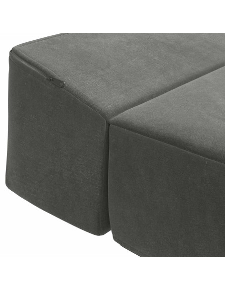 Divano Letto Pieghevole Grigio Scuro 200 x 70 x 15 cm Velluto