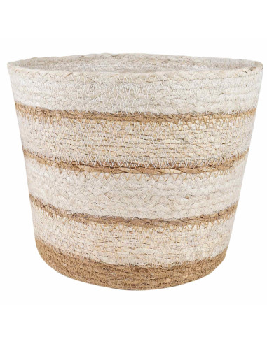Cesti per piante in erba marina 3 pcs Naturale, Bianco e Beige