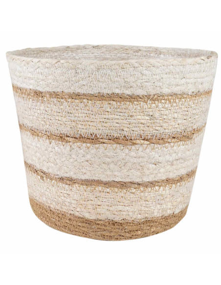 Cesti per piante in erba marina 3 pcs Naturale, Bianco e Beige