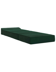 Divano Letto Pieghevole Verde Scuro 200 x 70 x 15 cm Velluto 2
