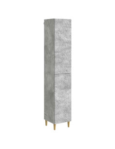 Set di armadi 2 pcs Grigio Cemento Legno ingegnerizzato