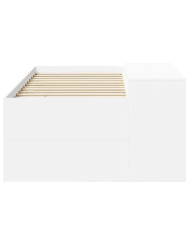 Letto alto per bambini con scrivania Bianco 80 x 200 cm