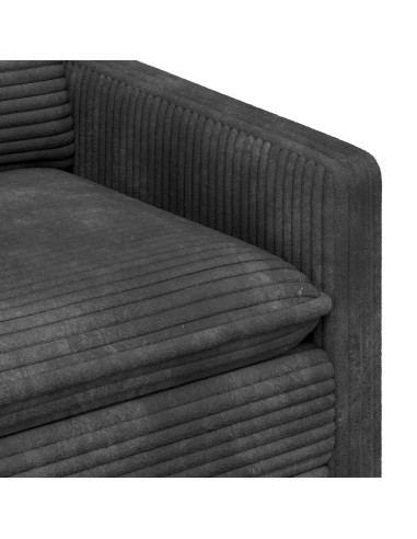 Set di divani 2 pcs Grigio Scuro Poliestere