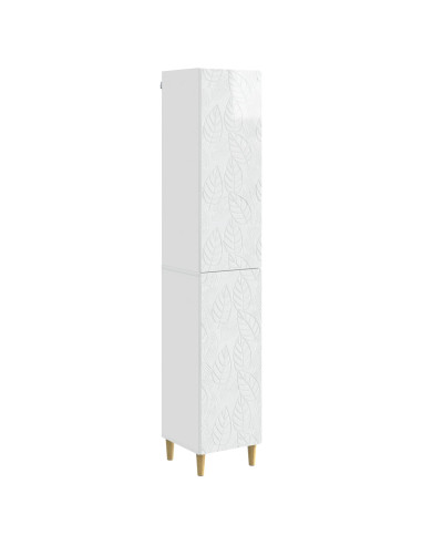 Set di armadi 2 pcs Bianco Lucido Legno ingegnerizzato