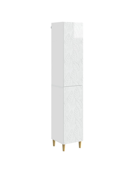 Set di armadi 2 pcs Bianco Lucido Legno ingegnerizzato