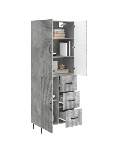 Set di armadi 2 pcs Grigio Cemento 66 x 34,5 x 89,5 cm