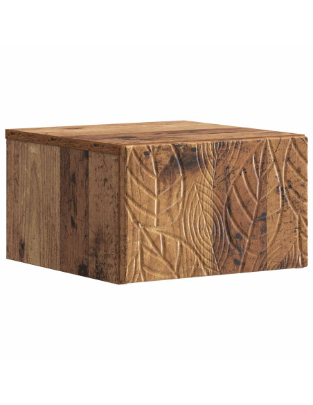 Mobiletto da notte a muro Legno antico 49 x 34,5 x 20 cm