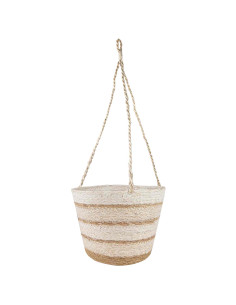 Cesti per piante in erba marina 3 pcs Naturale, Bianco e Beige 2