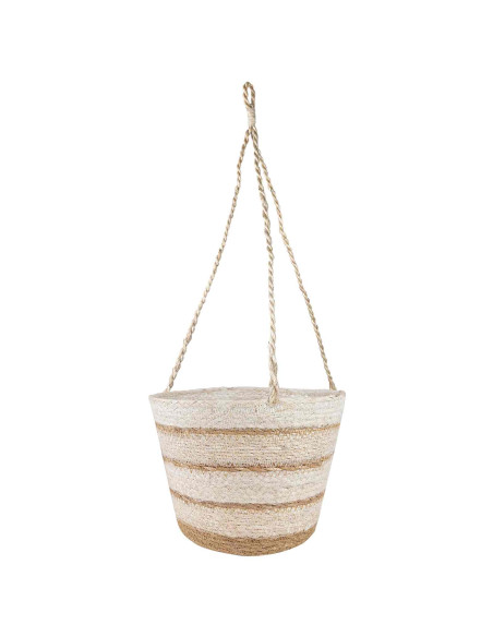 Cesti per piante in erba marina 3 pcs Naturale, Bianco e Beige