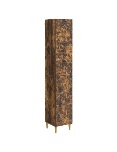 Set di armadi 2 pcs Rovere Fumo Legno ingegnerizzato