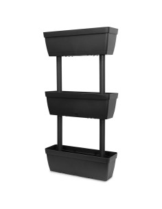 Fioriere da Giardino 3 pz 100 cm Antracite 2