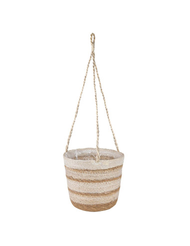 Cesti per piante in erba marina 3 pcs Naturale, Bianco e Beige