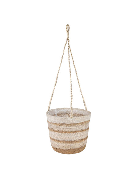 Cesti per piante in erba marina 3 pcs Naturale, Bianco e Beige