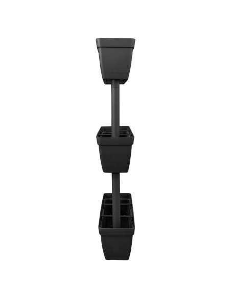 Fioriere da Giardino 3 pz 100 cm Antracite