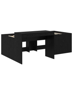Letto alto per bambini con scrivania Nero 80 x 200 cm 2